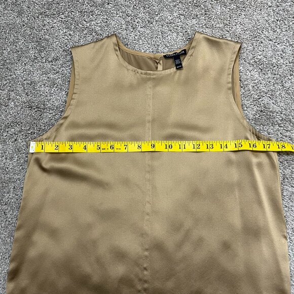 Eileen Fisher Gold Champagne 100% Silk Tank Top - Picture 5 of 6